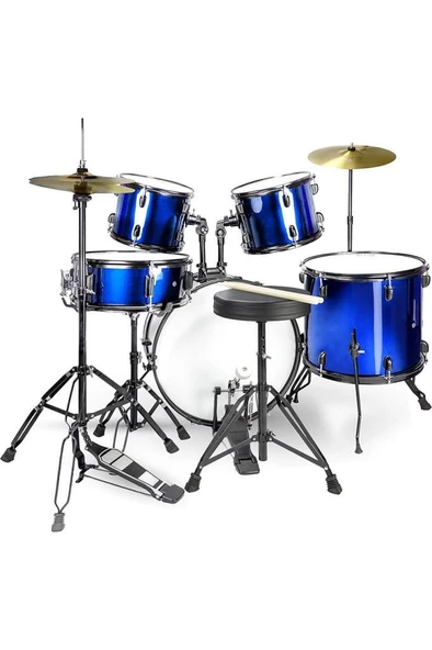 Midex CD900X-BL 22'' Yetişkin Akustik Bateri Davul Seti 22B-13T-12T-16F-14S (5 Parça) - Resim 2