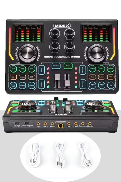 Lastvoice BM800 Titanium Set Efektli Ses Kartı Mikrofon Kulaklık Stand Kayıt Canlı Yayın (PC ve Telefon) - Resim 2