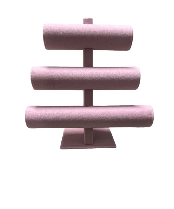 Üçlü T Pembe Bileklik Saat Standı - Resim 2