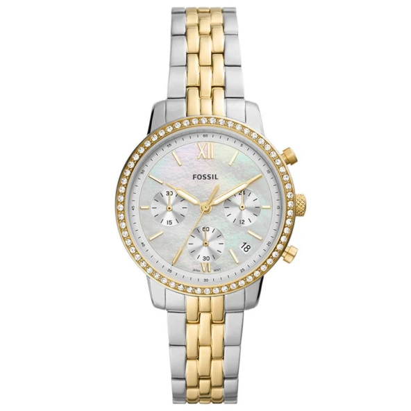 FOSSIL FES5216 ALTIN KAPLAMA TAŞLI KADIN KOL SAATİ
