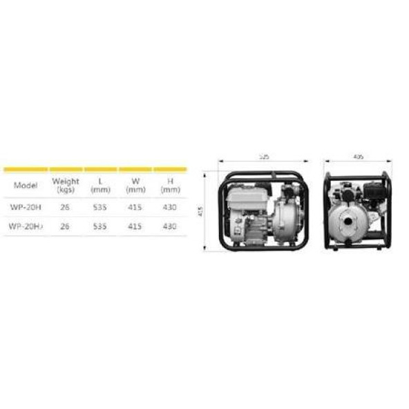 Garden Pro Wp-20H Yüksek Basınçlı Benzinli Su Motoru - 2