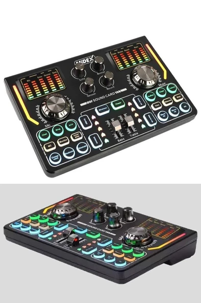 Midex GMX-1 Titanium Set Efektli Ses Kartı Mikrofon Kulaklık Stand Kayıt Canlı Yayın (PC ve Telefon) - Resim 3