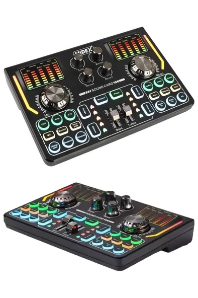 Midex MX-2020 Titanium Set Efektli Ses Kartı Mikrofon Kulaklık Stand Kayıt Canlı Yayın (PC ve Telefon) - Resim 3