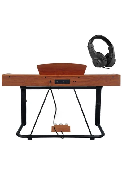 Midex PLX-125-OR Taşınabilir Dijital Piyano Tuş Hassasiyetli 88 Tuş Bluetooth (Stand ve Kulaklık İle) - Resim 3