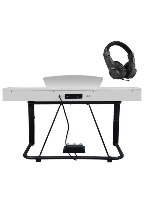 Midex PLX-125WH Taşınabilir Dijital Piyano Tuş Hassasiyetli 88 Tuş Bluetooth (Stand ve Kulaklık İle) - Resim 3