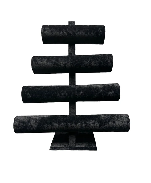 Dörtlü T Siyah Bileklik Saat Standı - Resim 2