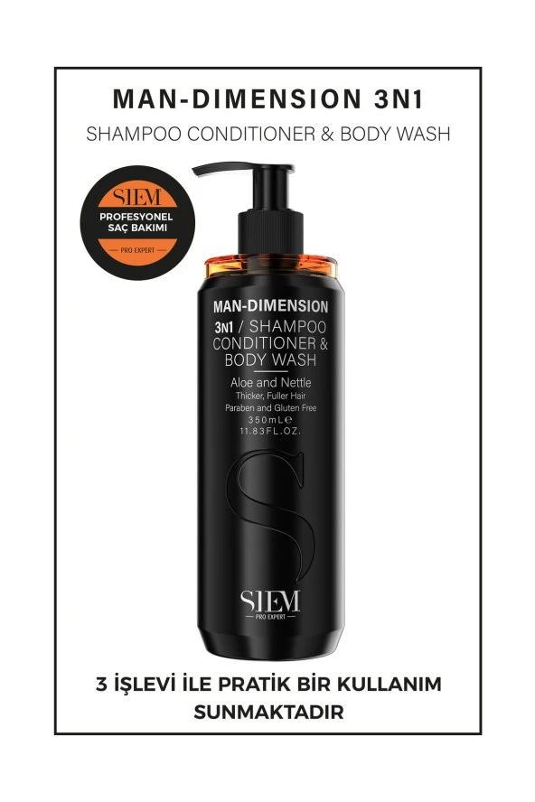 SİEM Man-dımensıon 3/1 Shampoo & Conditioner&Body
