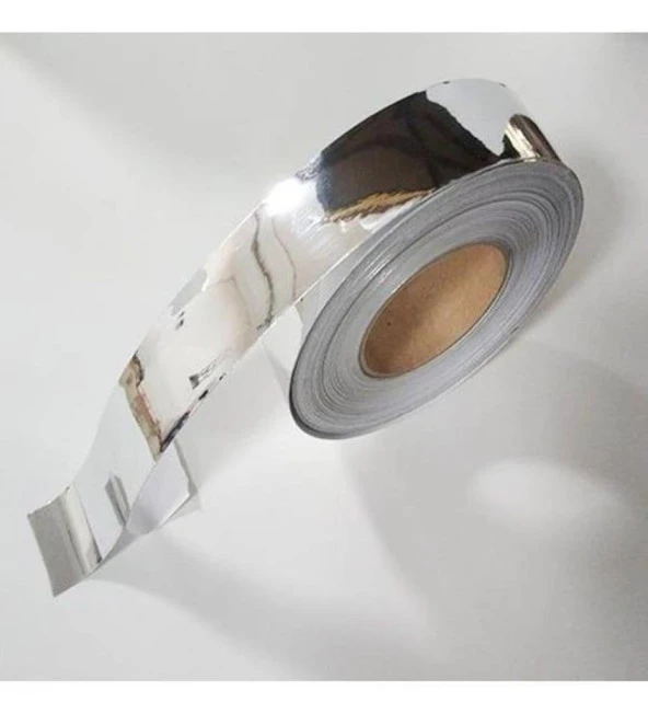 Krom Nikelaj Bant Yapışkanlı Araç Çıta Direk Kaplama Folyosu 9 Cm X 5 Metre