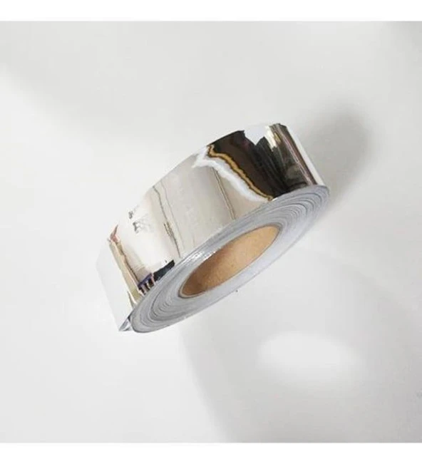 Krom Nikelaj Bant Yapışkanlı Araç Çıta Direk Kaplama Folyosu 9 Cm X 5 Metre - Resim 2