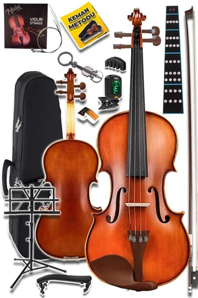 Midex GLA-124X SET Profesyonel Üst Kalite GÜL Ağacı Keman 4/4 Tam Boy - Resim 2
