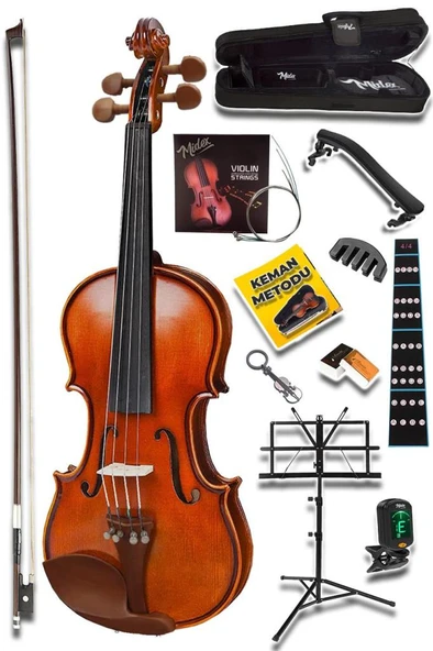 Midex GLA-124X SET Profesyonel Üst Kalite GÜL Ağacı Keman 4/4 Tam Boy ürün görseli 1