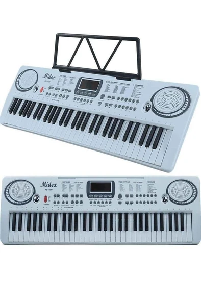Midex PS-1500WH Başlangıç İçin 61 Tuşlu Org Notalık Adaptör Öğrenim Metodu (100 Ses 100 Ritim) - Resim 3