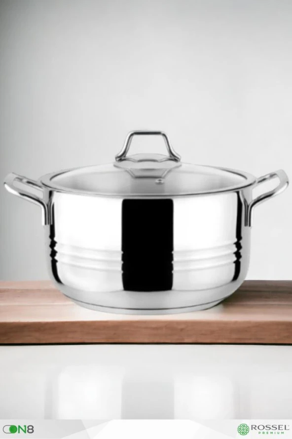 Rossel Premium Oscar 1. Kalite Çelik Tencere Seti Tüm Ocaklara Uygun. - 2