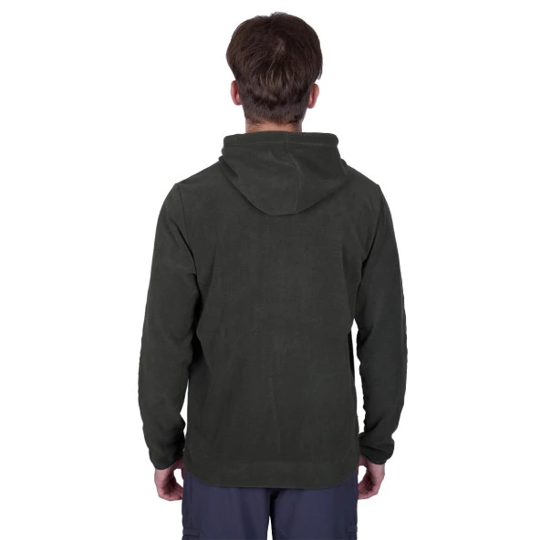 Alpinist Cliff Erkek Kapşonlu Polar Haki (600509) - Resim 4