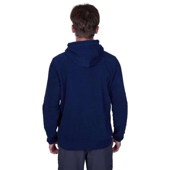 Alpinist Cliff Erkek Kapşonlu Polar Lacivert (600509) - Resim 4