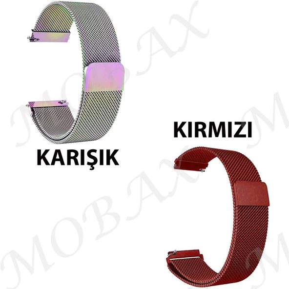 ​​Amazfit GTS Bip Lite S GTR 42mm Kordon Milano Loop Metal Band - Resim 7