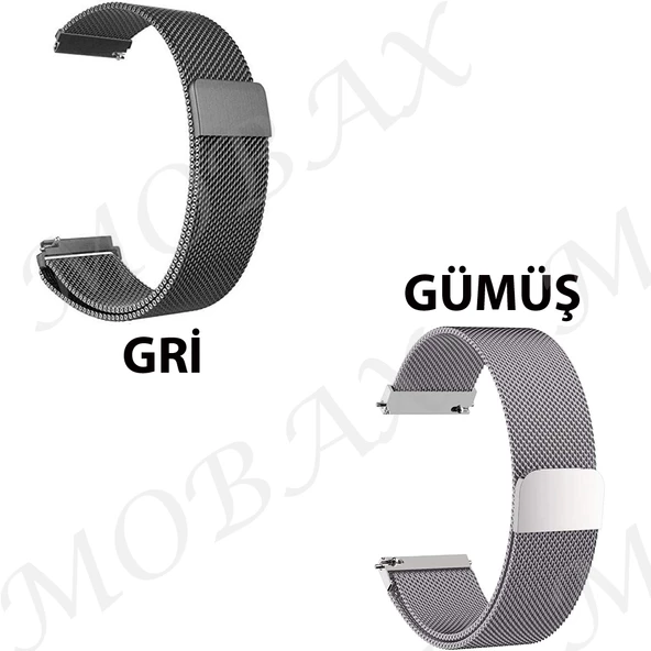 ​​Amazfit GTS Bip Lite S GTR 42mm Kordon Milano Loop Metal Band - Resim 5