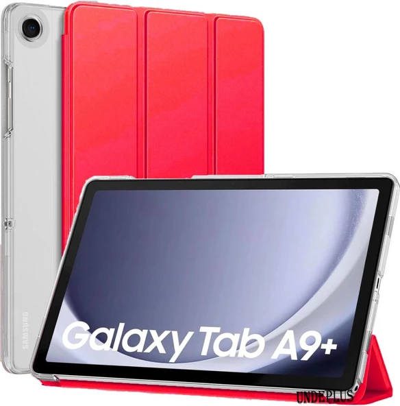 Samsung Galaxy Tab A9 Plus X210 X213 X215 X217 Kılıf PU Deri Smart Standlı Case - 4