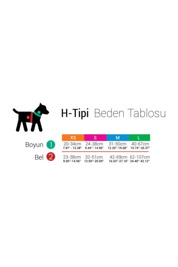 Tailpetz H Tipi Harness Alliens Büyük Irk Köpek Göğüs Tasması 62-107cm [L] - 2