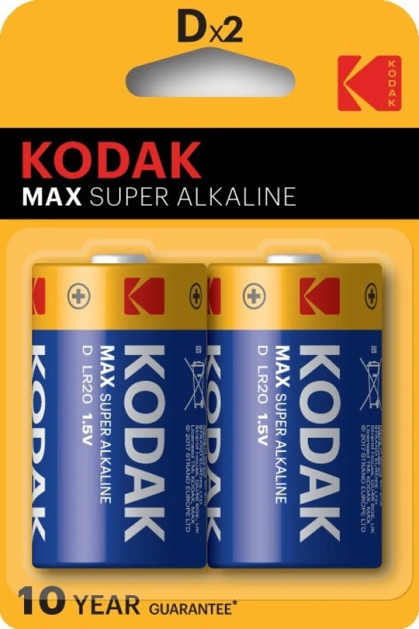 Kodak Max 2 Adet Alkalin Büyük Pil