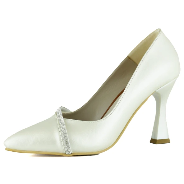 Erkan Saçmacı Roland Sedef Taşlı Sivri Burun İnce Kadeh Topuklu Abiye Gelin Ayakkabısı