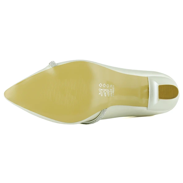 Erkan Saçmacı Roland Sedef Taşlı Sivri Burun İnce Kadeh Topuklu Abiye Gelin Ayakkabısı - 7