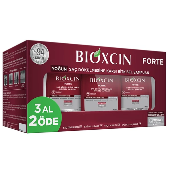 Bioxcin Forte Bitkisel Saç Dökülmesine Karşı Şampuan 3x300 ml