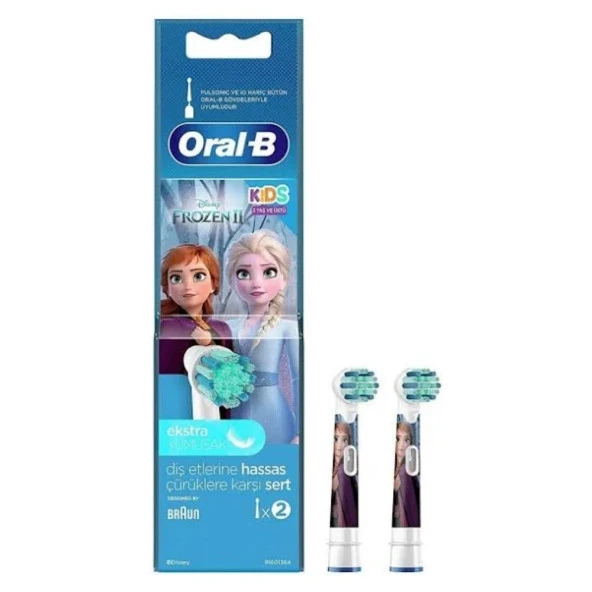 Oral-B Çocuk Frozen Ekstra Yumuşak 2li Yedek Başlık