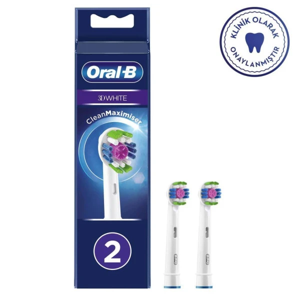 Oral-B 3DWhite CleanMaximiser 2li Yedek Başlık