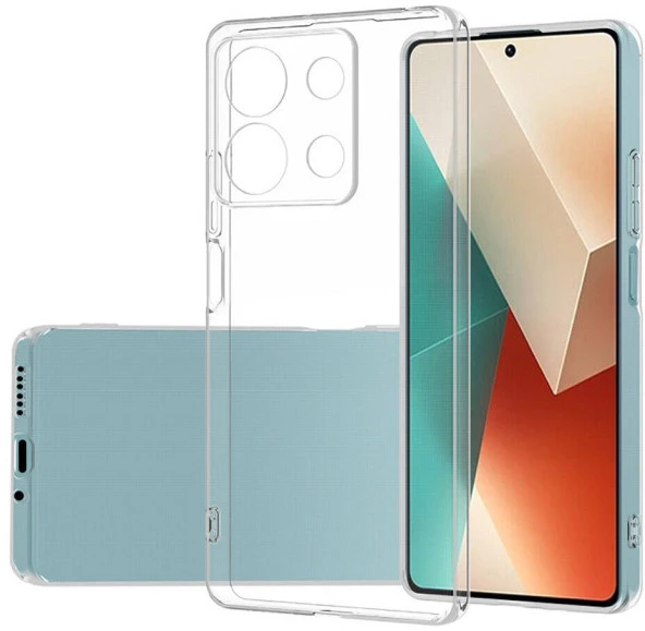 Xiaomi Redmi Note 13 Pro 5G Kılıf Şeffaf Hibrit Silikon Esnek Tam Koruma