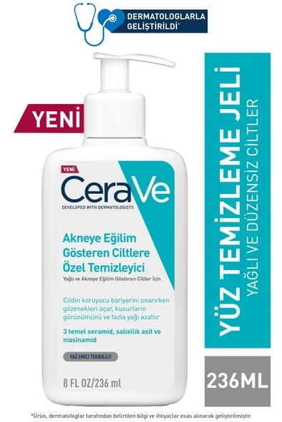 Cerave Akneye Eğilim Gösteren Ciltler İçin Özel Temizleyici 236 ml