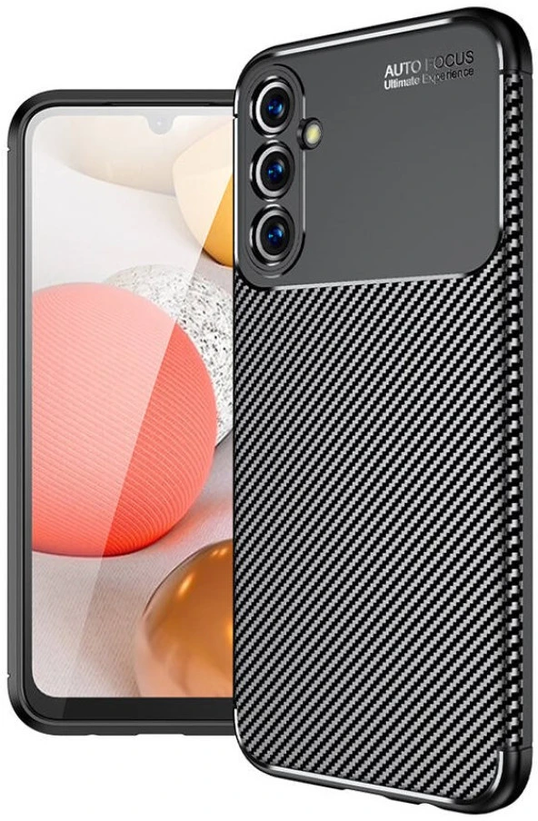 Samsung Galaxy A25 Kılıf Sert Korumalı Zırh Karbon Fiber Kapak