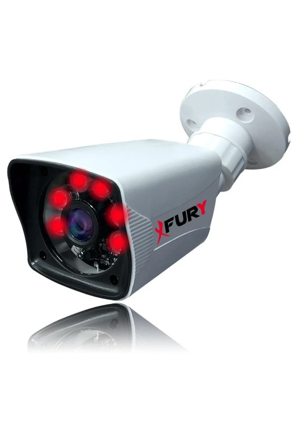 FURY 5mp 3.6mm Lensli 1080p 2mp Görüntü 6 Atom Led Gece Görüşlü Full Hd Güvenlik Kamerası 5525