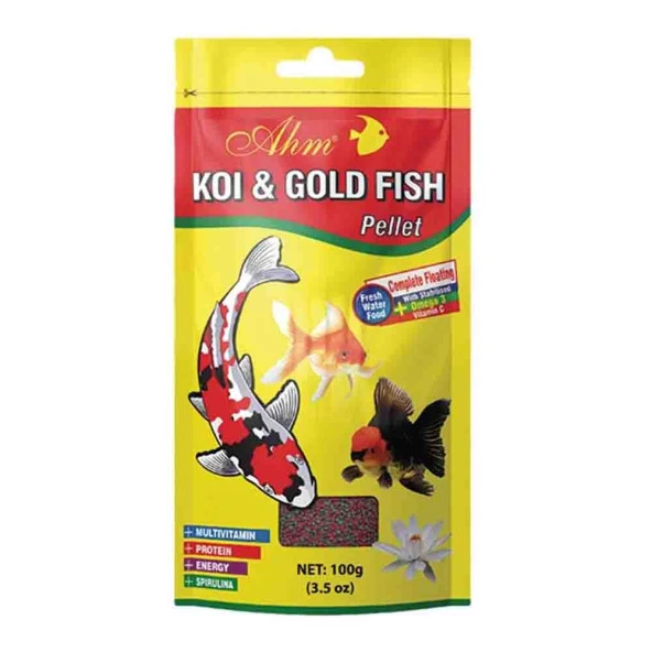 Ahm Koi Goldfish Pellet Japon Balıkları İçin Yem 100 gr