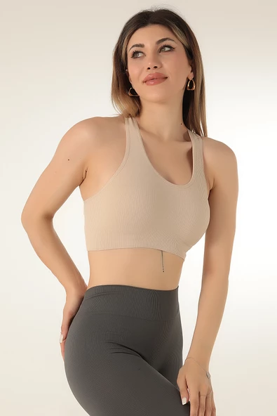 DoReMi Seamless Örme Çapraz Askılı Büstiyer - 5