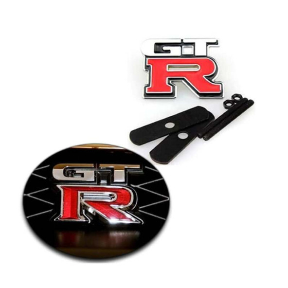 NİSSAN GTR ÖN PANJUR VİDALI 3D KROM METAL LOGO AMBLEM ürün görseli