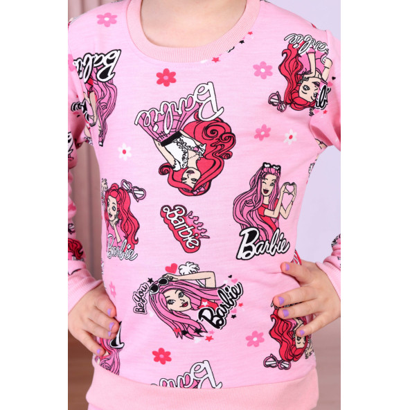 PEMBE KIZ ÇOCUK İKİLİ MEVSİMLİK TAKIM