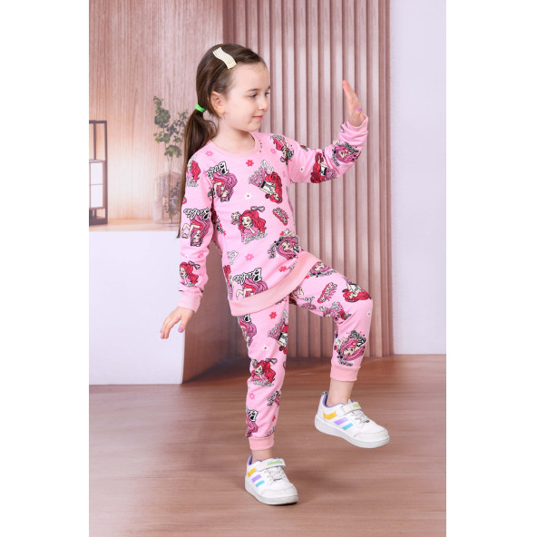 PEMBE KIZ ÇOCUK İKİLİ MEVSİMLİK TAKIM - 2