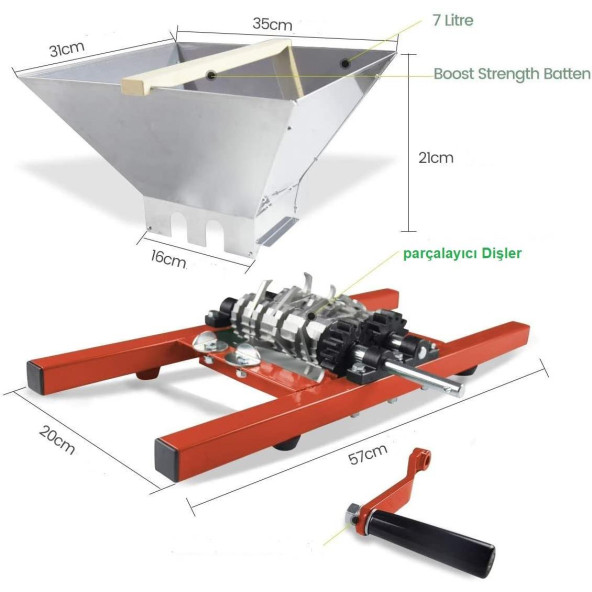 Fenglin Cla 7L Meyve Parçalama Makinesi, Meyve Değirmeni 7 Lt - 5