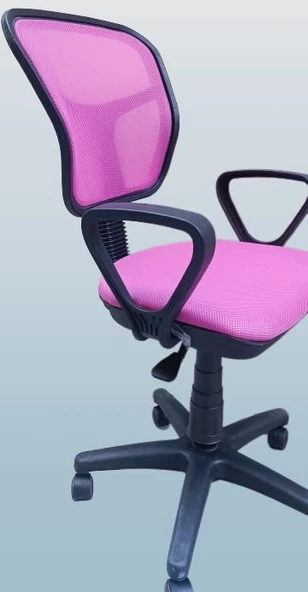 Çalışma Koltuk 18204 Model Poliüretan PEMBE Amortisörlü Ort Metal gövde El Yapım - 5