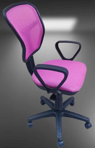 Çalışma Koltuk 18204 Model Poliüretan PEMBE Amortisörlü Ort Metal gövde El Yapım - 7