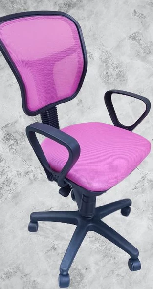 Çalışma Koltuk 18204 Model Poliüretan PEMBE Amortisörlü Ort Metal gövde El Yapım - 6