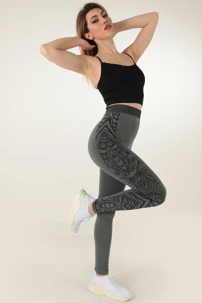 Miorre Yüksek Bel Desenli Spor Seamless Tayt ürün görseli