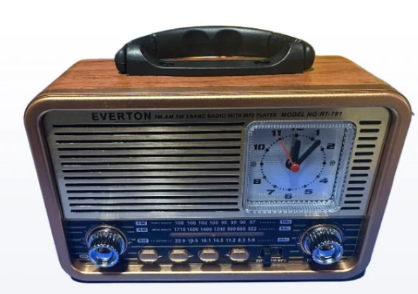 Everton Usb-Tf-Am-Fm-Sw-Blue-Connect-Tws-Usb Şarj Nostaljik Radyo
