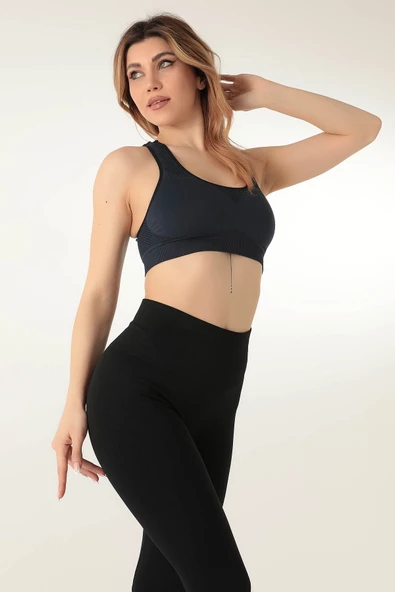 MioFit Kalın Askılı Desenli Seamless Spor Sütyen - 5