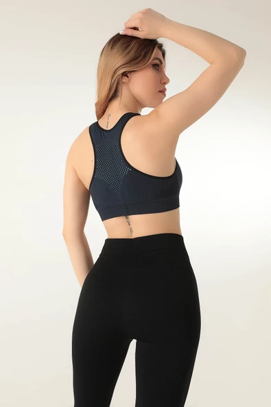 MioFit Kalın Askılı Desenli Seamless Spor Sütyen - 4