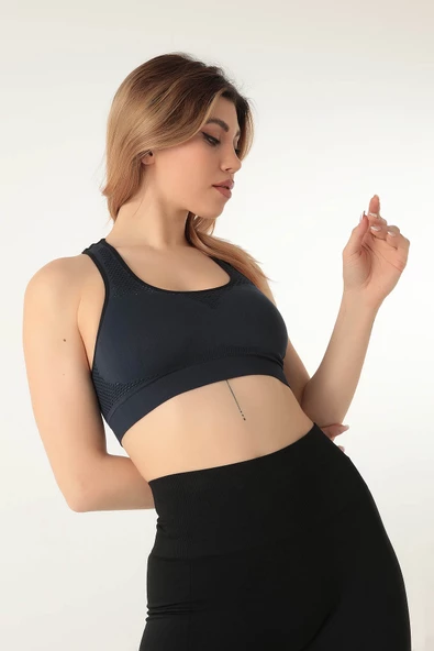 MioFit Kalın Askılı Desenli Seamless Spor Sütyen - 3