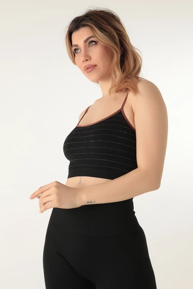 Miorre Seamless İnce Askılı Simli Büstiyer - 4