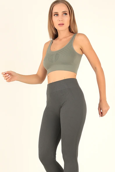 Miorre İnce Askılı Desteksiz Seamless Spor Büstiyer - 12