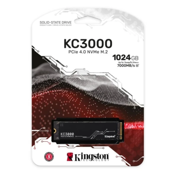 Kingston KC3000 1TB SSD m.2 PCIE 4.0 NVMe SKC3000S/1024G